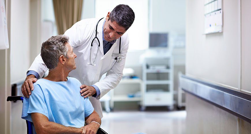 patient in wheelchair hospital