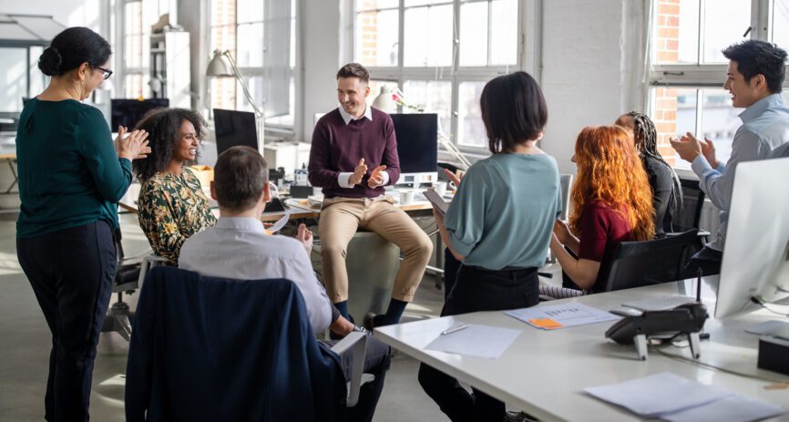 team of employees in the workplace