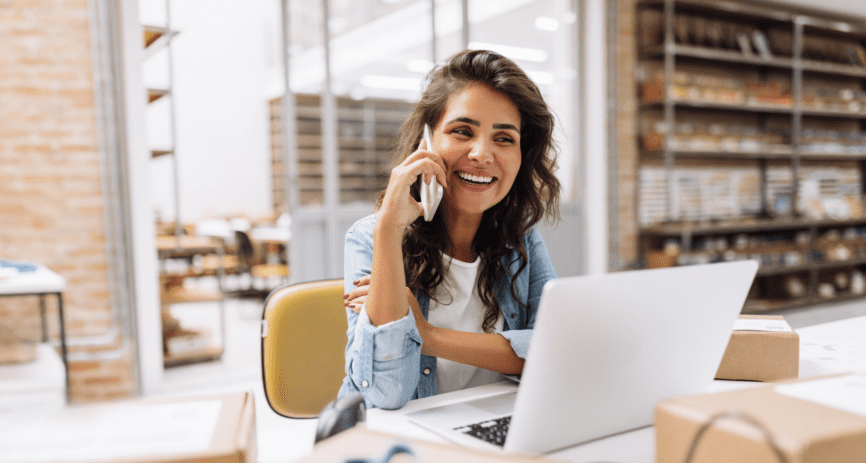 Small Business Owner at desk